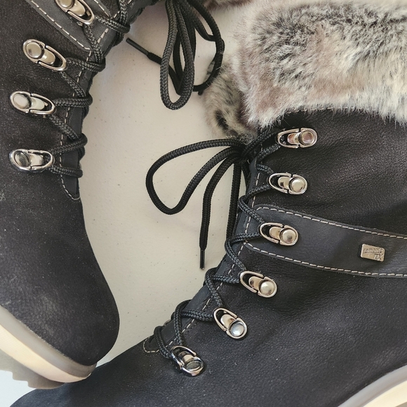 Rieker Remonte Black Waterproof Winter Snow Boots Size 44 EU Size 11.5 - Picture 2 of 10